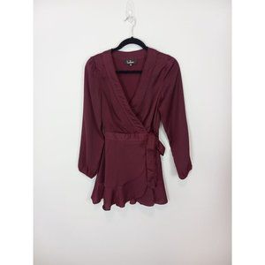 Lulu's Faux Wrap Mini Dress Purple Size X-Small